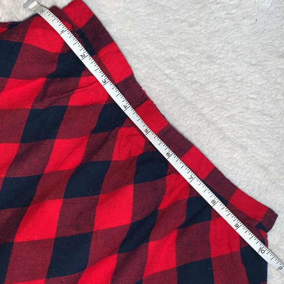 Gap Girls Red Blue Cotton Flannel Skirt 5 EUC Lined - Picture 10 of 11